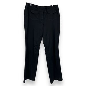 ESCADA Lightweight Wool Black Straight Leg Dress Pant in Black Size 42